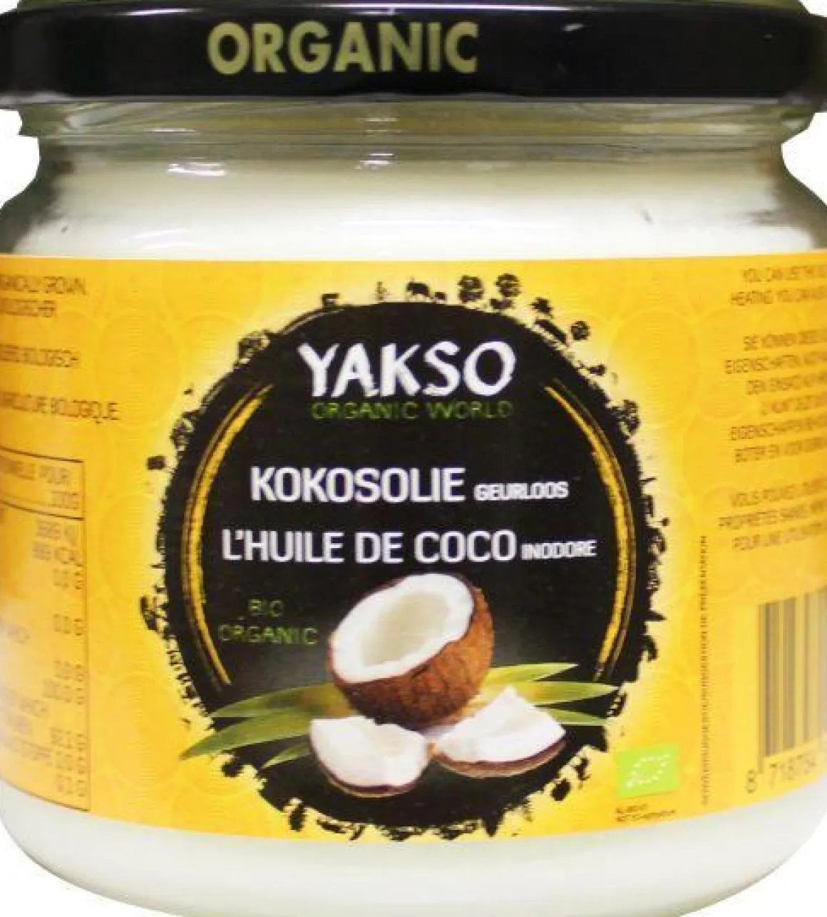 Yakso Kokosolie geurloos bio