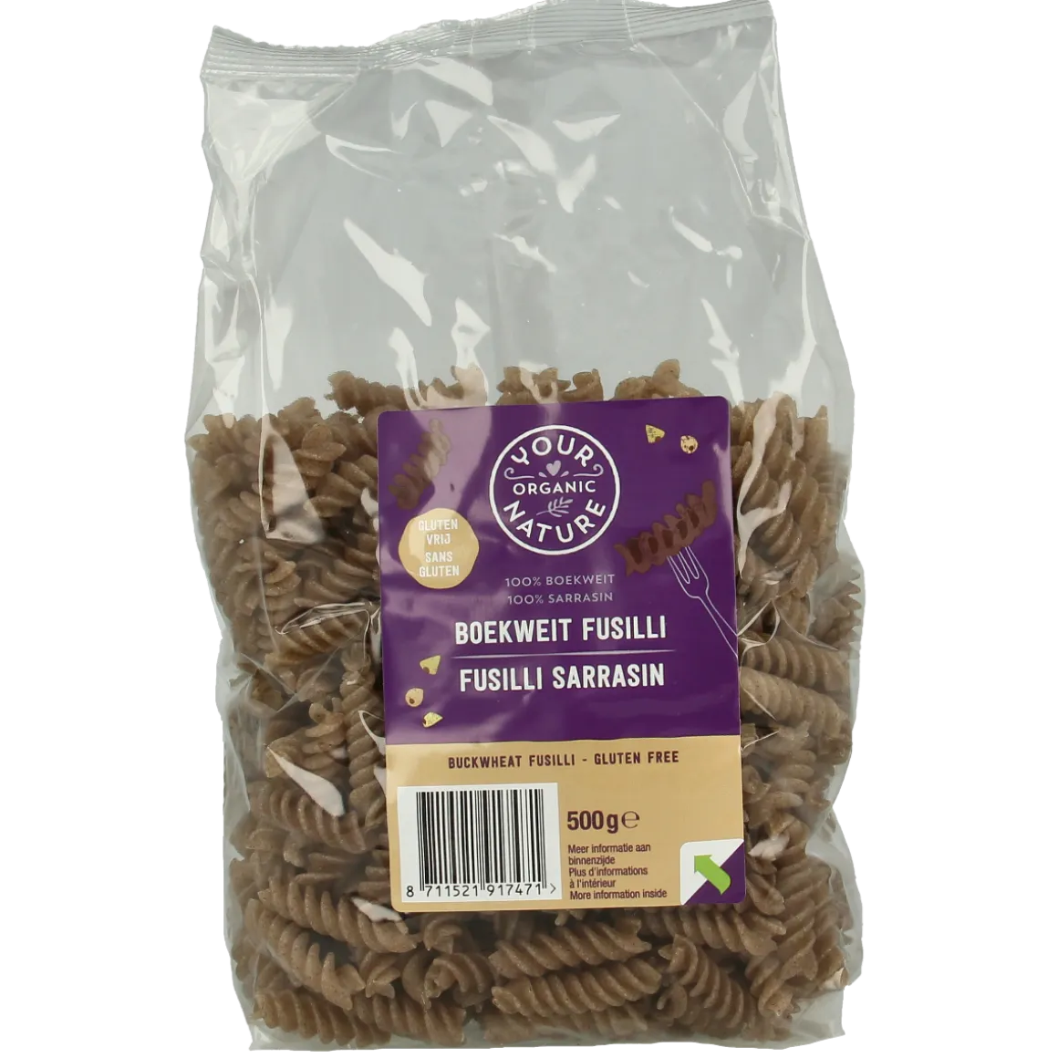 Your Organic Nature Boekweit pasta glutenvrij bio
