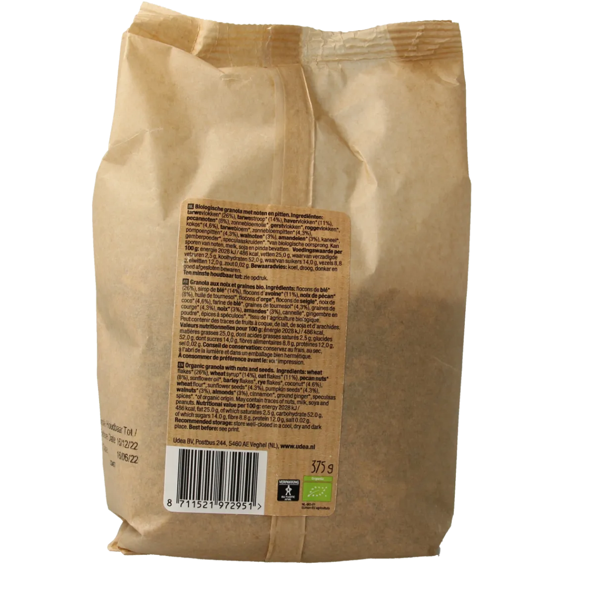 Outlet Your Organic Nature Granola noten en pitten bio