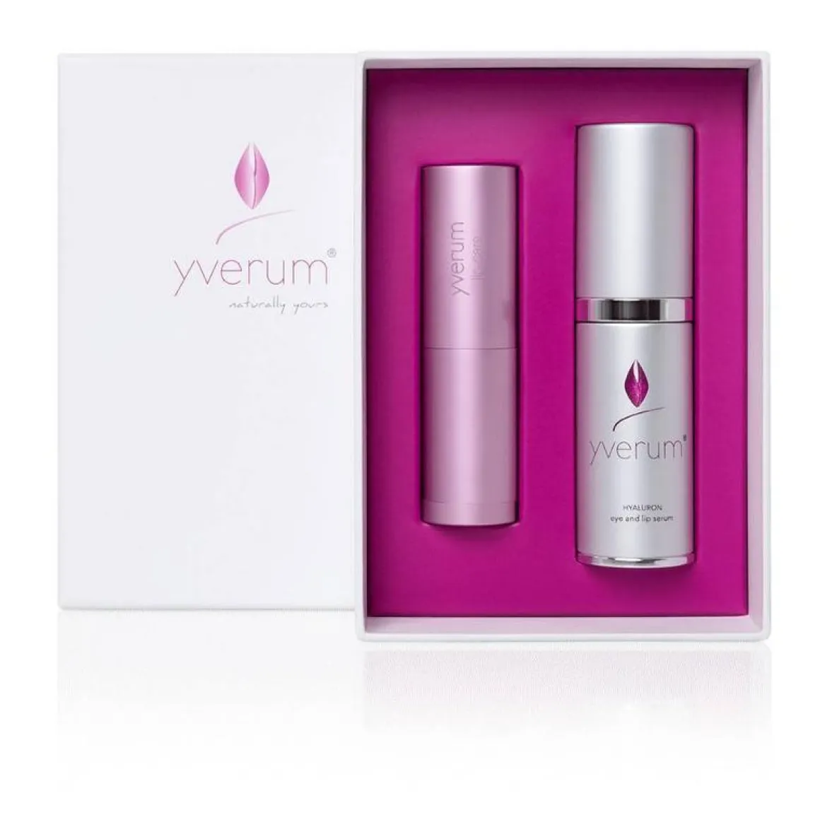 Yverum Giftset oog- en lipserum en lippenbalsem
