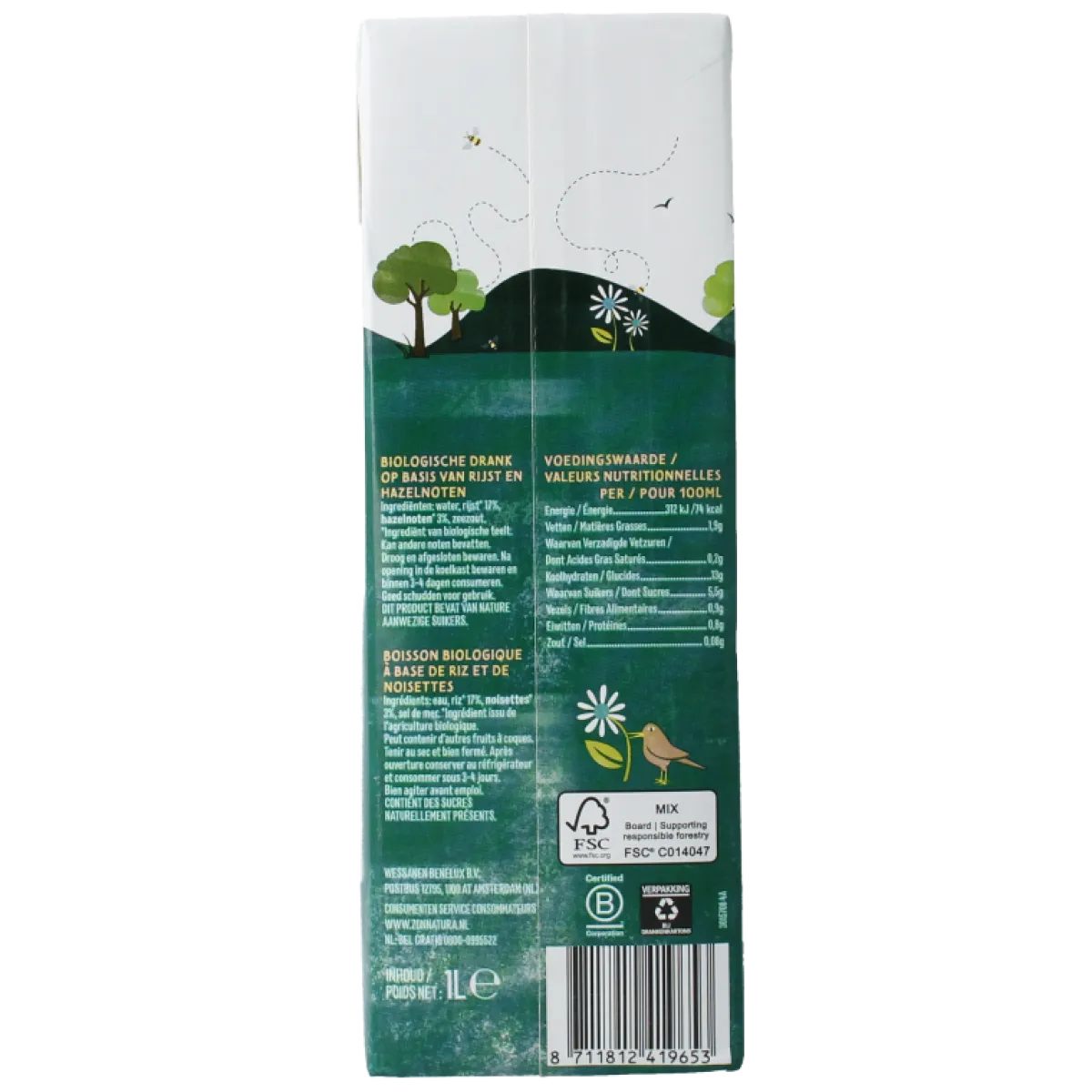 Best Zonnatura Rijst hazelnoot drink bio